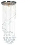 Deckenleuchte Mit Kristallperlen Silbern Spirale G9 - Vidaxl