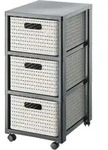 Country-rollcontainer Mit 3 Schubladen In Rattanoptik De, Bpa-freier Kunststoff (pp),
