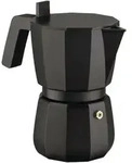Alessi Moka Dc06/6 B Kaffeemaschine Aus Aluminium-druckguss, 6 Tassen, Schwarz