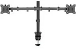 Goobay - Doppel-monitorhalterung Flex, Schwarz, F&uuml;r Curved- Und Flachmonitore