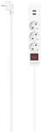 Hama Steckdosenleiste Usb-a 17w Wei&szlig; 3-fach 1,4m