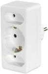 Hama Steckdosenadapter 3-fach Wei&szlig;, 2 Euro, 1 Schutzkontakt