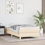 Bettgestell Ohne Matratze Creme 100x200 Cm Stoff Vidaxl