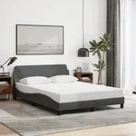 Vidaxl Bettgestell Ohne Matratze Grau 140x200 Cm Stoff
