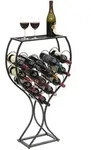 Dandibo - Weinregal Weinglas Design Metall Schwarz Flaschenregal Stehend 100 Cm 96211