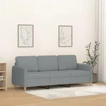 3-sitzer-sofa Hellgrau 180 Cm Stoff Vidaxl