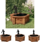 Gartenbrunnen Mit Pumpe 57x57x53 Cm Massivholz Tanne Vidaxl