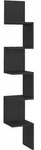 Wand-eckregal Schwarz 20x20x127,5 Cm Holzwerkstoff Vidaxl