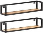 Wandregale 2 Stk. 80 Cm Raues Mangoholz Vidaxl