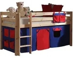 Les Tendances - Kinderzimmer Spielbett Pinoo-12 Mit Textilset Domino In Kiefer...