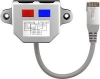 Goobay - Cat.5 Kabel-splitter Beschaltung Ethernet + Isdn