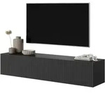 Selsey - Veldio - Tv-lowboard Stehend Schwarz, Mit Gefr&auml;ster Front, 140 Cm Breit