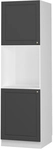 Vicco - Herdumbauschrank Fame-line, Anthrazit-gold Landhaus, 60 Cm Offen