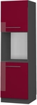 Vicco - Herdumbauschrank Fame-line, Bordeaux Hochglanz, 60 Cm Offen