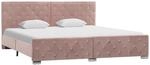 Bettgestell Rosa Samt 180x200 Cm Vidaxl