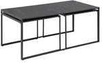 Ebuy24 - Infinity Couchtisch Set Mit 3 Stk. Schwarzer Marmordruck, Schwarz.
