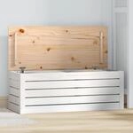 Truhe Wei&szlig; 89x36,5x33 Cm Massivholz Kiefer - Vidaxl