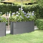Hochbeet Verzinkter Stahl 152x40x68 Cm Anthrazit Vidaxl