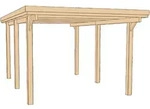 Flachdach Carport 617 Gr. 1 Mit Trapezblech
