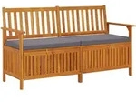 Truhenbank Mit Kissen 148 Cm Massivholz Akazie - Vidaxl