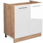 Sp&uuml;lenunterschrank Fame-line, Wei&szlig; Hochglanz, 80 Cm Ohne Arbeitsplatte Vicco