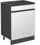 K&uuml;chenunterschrank R-line, Wei&szlig;, 60 Cm J-shape, Mit Schublade, Ohne Arbeitsplatte