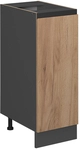 Apothekerschrank R-line, Goldkraft Eiche, 30 Cm J-shape, Ohne Arbeitsplatte Vicco
