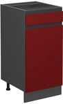 Vicco - K&uuml;chenunterschrank R-line, Rot, 40 Cm J-shape, Ohne Arbeitsplatte