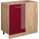 Eckunterschrank R-line, Bordeaux Hochglanz, 86 Cm Ohne Arbeitsplatte Vicco