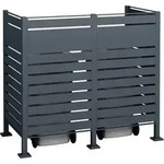 Westmann - M&uuml;lltonnenverkleidung Planum 2er Box, Anthrazit, 80 X 160 X 150 Cm (b X T