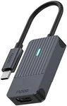 Rapoo Uca-1004 Usb-c Auf Hdmi Adapter 4k@60hz, Grau