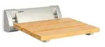 Oneconcept - Arielle Duschsitz Bambus Aluminium Klappbar 160 Kg Max. Holz