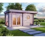 Saunahaus Enns-70 Gartensauna 3 Sitzb&auml;nke Aus Holz, Sauna Mit 70 Mm Wandst&auml;rke,