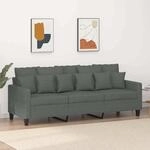 3-sitzer-sofa Dunkelgrau 180 Cm Stoff Vidaxl