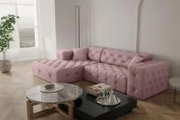 Ecksofa Designersofa Chantal In Stoff Opera Velvet Pink Ottomane Links