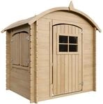 Kinderspielhaus Aus Holz Mit B&ouml;den - Spielhaus Im Freien F&uuml;r Kinder -
