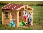 Timbela - Kinderspielhaus Aus Holz - Spielhaus Im Freien F&uuml;r Kinder - B146xl181xh145