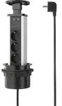 Sygonix - Sy-4737794 Steckdosenturm Schwarz, Silber Schutzkontakt 1 St.