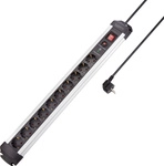 Sy-4755616 &Uuml;berspannungsschutz-steckdosenleiste 10fach Silber, Schwarz...