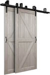 Home Deluxe - Doppelholzschiebet&uuml;r Solia Gr&ouml;&szlig;e: 205 X 90 Cm Holzschiebet&uuml;r