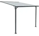 Home Deluxe - Vordach Haust&uuml;r Cubis L - 294 X 150 Cm Anthrazit Gr&ouml;&szlig;e L