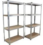 Schwerlastregal 160x80x40 Cm 2er Set Lagerregal Kellerregal Metallregal Garagenregal