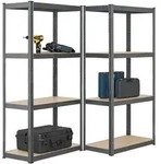 Lagerregal Easy 2er Set - Schwerlastregal 160x80x40 Cm - 8 B&ouml;den - 640 Kg - Metall