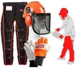 574742a Kettens&auml;gen-sicherheitsset Helm Visier Handschuhe Beinsch&uuml;tzer - Oregon