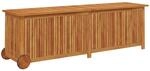 Gartentruhe Mit Rollen 150x50x58 Cm Massivholz Akazie Vidaxl