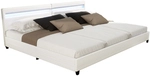 Home Deluxe - Led Bett Nube - Wei&szlig;, 270 X 200 Cm - Inkl. Matratze, Lattenrost Und