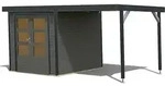 Gh Jupiter B Tgrau 213x217x211 Mit Anbaudach 240cm Metal Anth