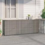 Gartenschrank Grau 198x55,5x80 Cm Poly Rattan - Vidaxl