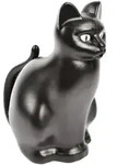 Esschert Design Gie&szlig;kanne Katze L Schwarz 3 Liter - Kunststoff