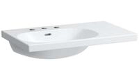 Laufen - Lua Waschtisch, 3 Hahnl&ouml;cher, Mit &Uuml;berlauf, 750x460mm,